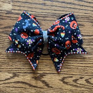 Happy Halloween hair bow with Swarovski crystals by Bows of New York